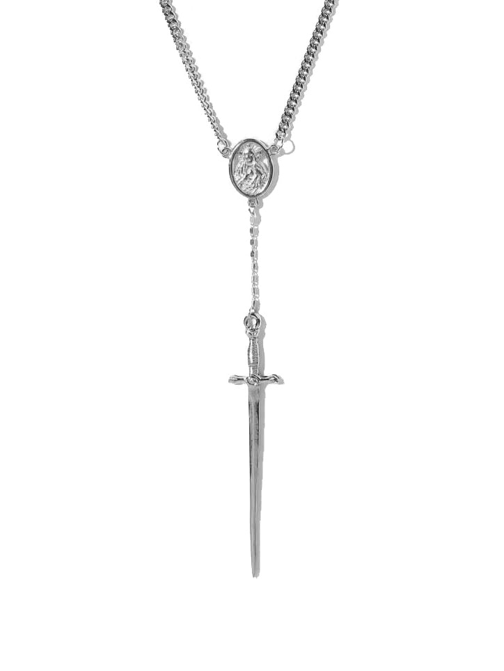 The Amparo Rosary Necklace - Silver