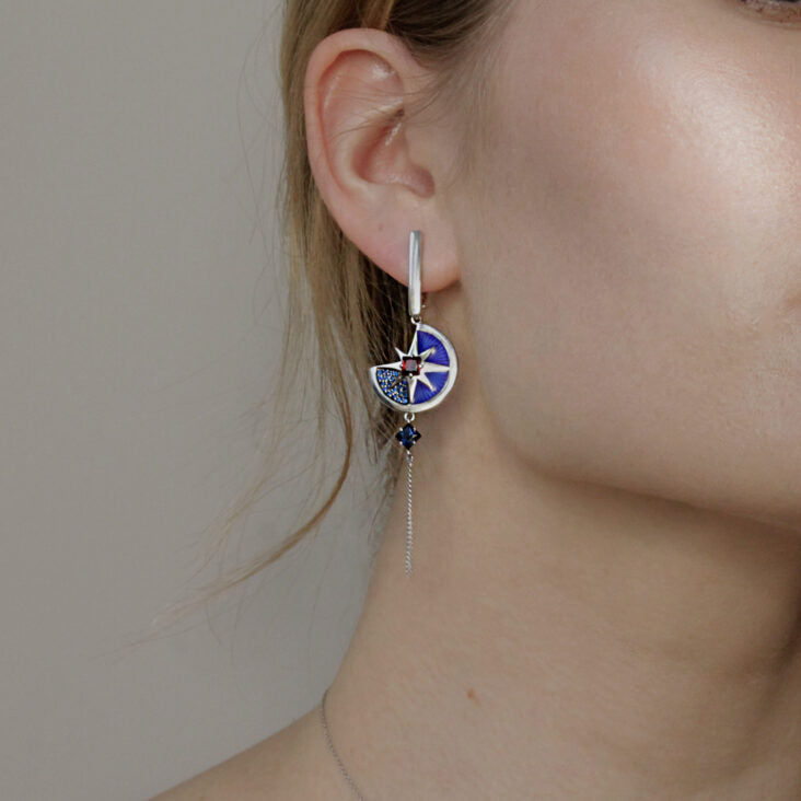 Earrings Compass star