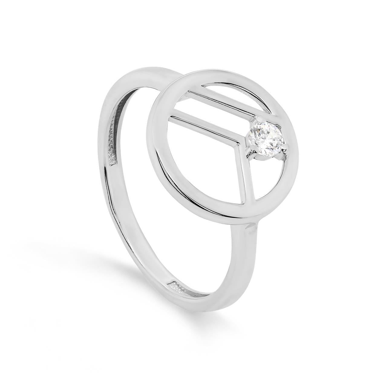 Ring Simple round with crystal