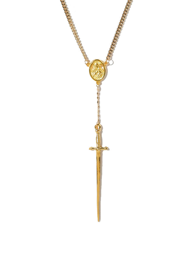 The Amparo Rosary Necklace - Gold