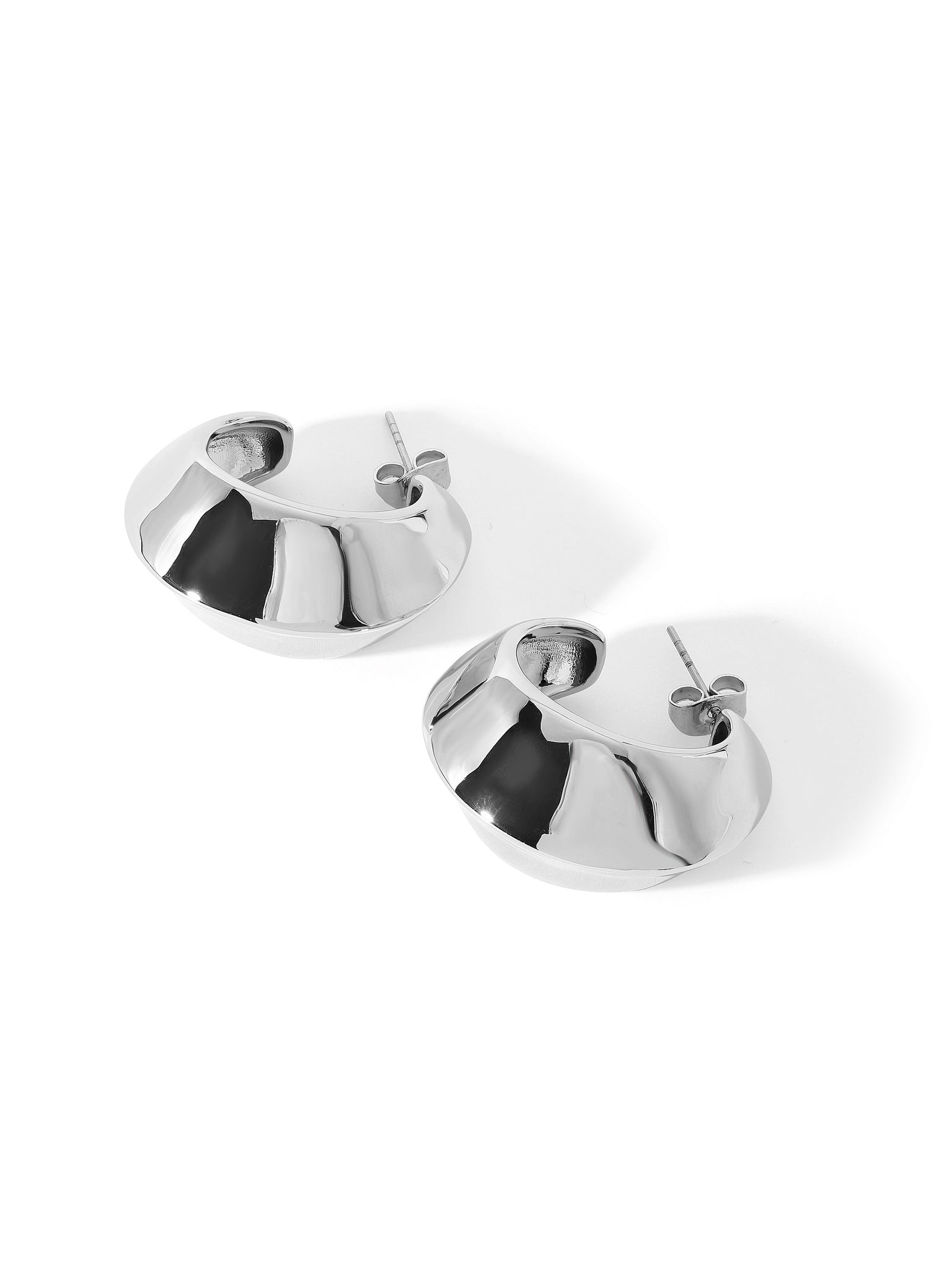 The Ella Hoop Earrings - Silver